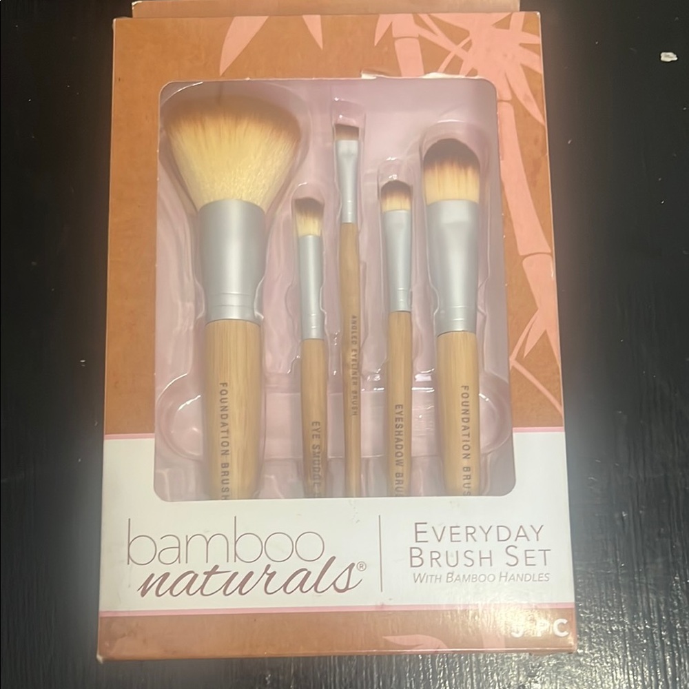 Bamboo Naturals Brush Set with Bamboo Handles 5 PC